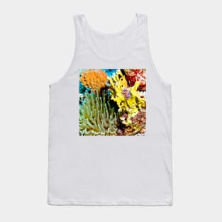 Sea Anemone and Coral Wall Collage Tank Top